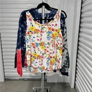 Old Navy | Sleeveless Top with Bright Bold Floral Design | size XL